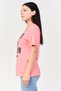 x Lescartons Women Crew Neck Short Sleeve Graphic Print T-Shirt, Shell Pink - 3