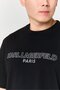 Men Crew Neck Short Sleeve Embroidered Logo T-Shirt, Black - 3