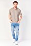 Men Regular Fit Textured Short Sleeves Polo Shirt, Grey - 2