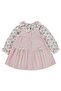 Buttoned Front Dress for 2-5 Years - Powder - 3