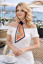Horse Pattern Crossed Neck Tie Scarf 175X13 cm - 3