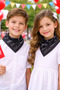 Ataturk Signature Patterned Black Scarf Set of 24 – 23 April Children's Event Scarf Square Design