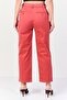 Women Cropped Fit Plain Straight Leg Pants, Rust - 4