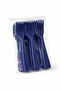 25-Pack Navy Blue Plastic Forks – Disposable Durable Party Forks - 2