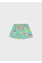Baby Girl Printed Shorts 1-3 Years Turquoise