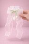 Organza Bow with Tulip Detail – Stylish Hair Accessory with Long Ribbon - 2