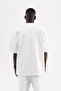 Men's Born Again Printed and Embroidered Washed Oversize T-Shirt Space Gray - 6