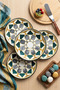 Elegant Geometric Patterned (6 Pieces 20 cm) Cake and Dessert Plate |   Sunum Tabak