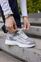 Brali̇to Women's Gray Lace-Up Comfortable Sole Sneaker - 8