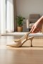 Pointed Toe, Back Strap, and Gold Detailed Mid-Heel Shoes - 2