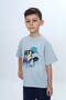 Boy's Crew Neck Short Sleeve Printed T-Shirt 24990 - 2