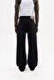 Men's Jacquard Baggy Jean Trousers Black - 3