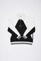 Men's Embroidered Detailed Polo Sweatshirt Black-Ecru - 8