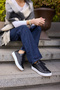Zalvi̇ro Women's Black Genuine Leather Lace-Up Sneaker