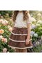 Vintage Ruffled Skirt Set - Lace Detail Summer Wear - Cotton/Linen - 3