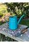 Galvanized Metal Watering Can 1.7 Lt Turquoise Blue