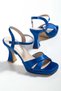 Milena Sax Blue Satin Platform Heels - 2