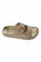 Silvery Double Buckle Women's Orthopedic Sole Slippers
