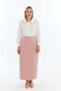 Apsen Women's Powder Waist Elasticized Seasonal Office Skirt with Slit Detail 1903-90