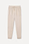 Women's Stone Color Elastic Waist Jogger Pants