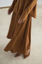 Kadriye Baştürk Hakim Collared Shirt Skirt Set 418 Brown - 5