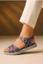 Girl's Baby Comfortable Open-Front Wedge Heeled Buckle Flexible Easy-To-Wear Sandals Slippers