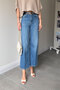 Premium Belted Flare Jean- Blue - 5