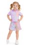 Girl's Text Patterned Batik Patterned Hooded T-Shirt Shorts Set