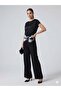 Mi̇anotte Thick Belt Detailed Trousers 6883