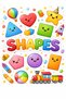 4-Pack of Food, Shapes, Colors Word Books and Coloring Book - 7