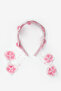 Pink Dangling Orchid Detailed Girl's Crown