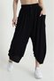 Women's Boucle Shalwar Trousers with Elastic Waistband - 2