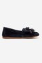 Evelyn Navy Blue Suede Genuine Leather Tasseled Beaded Women's Loafer Shoes - 4