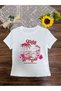 Women's White Aloha Club Printed Crew Neck Slim Crop Tshirt - 4