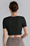 Women's Crop T-Shirt Slim Fit Basic Short Sleeve Summer Stylish Top - 6