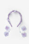 Lilac Flowering Orchid Detailed Girl's Crown
