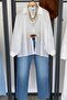 Balon Kol Yaka Detailed Oversize Shirt 5018 - 3