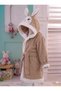 Cute Rabbit Ears Children's Bathrobe in Renga Color - Absorbent Cotton Boucle Towel - 3