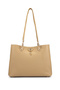 Women's Faux Leather Taupe Shoulder Bag