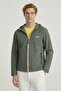 Nordura Khaki Hooded Windbreaker Coat