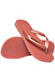 Top Logo Metallic Clay Color Women's Flip Flops - 5