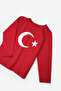 Red Moon Star Printed Long Sleeve Children's T-Shirt - 5