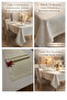 Piko Sarma Detailed Tablecloth - Runner Set Silvery Gold (Boxed) - 3