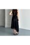 Satin Asymmetrical Skirt with Lace Detail - 3