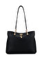 Women's Faux Leather Black Shoulder Bag