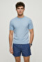 Clermont Blue 100% Cotton Crew Neck Knitwear T-Shirt