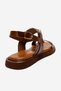 Fabiana Tan Genuine Leather Buckle Women's Flip-Flop Sandals - 5