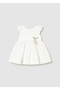 Flower-Detail Dress for Ages 1-4 - Cream - 3