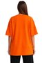 Orange Oversize T-Shirt Unisex 100% Cotton Hope Written Minimal Printed Loose Fit Women's Men's T-Shirt - 4