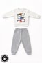 Unisex Baby Confused Teddy Bear Printed 100% Cotton 6-9-12 Months Top and Bottom 2-Piece Baby Set - 4